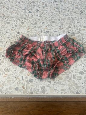 Men's Cotton Boxers in Pink and Green Plaid - Comfortable Everyday Fit